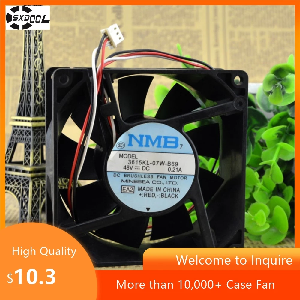 für NMB 3615KL-07W-B69 92 mm 9 cm DC 48 V 0,21 A 9 9238 3-Draht-Konverter-Lüfter, Industrie- und Stromversorgungssysteme