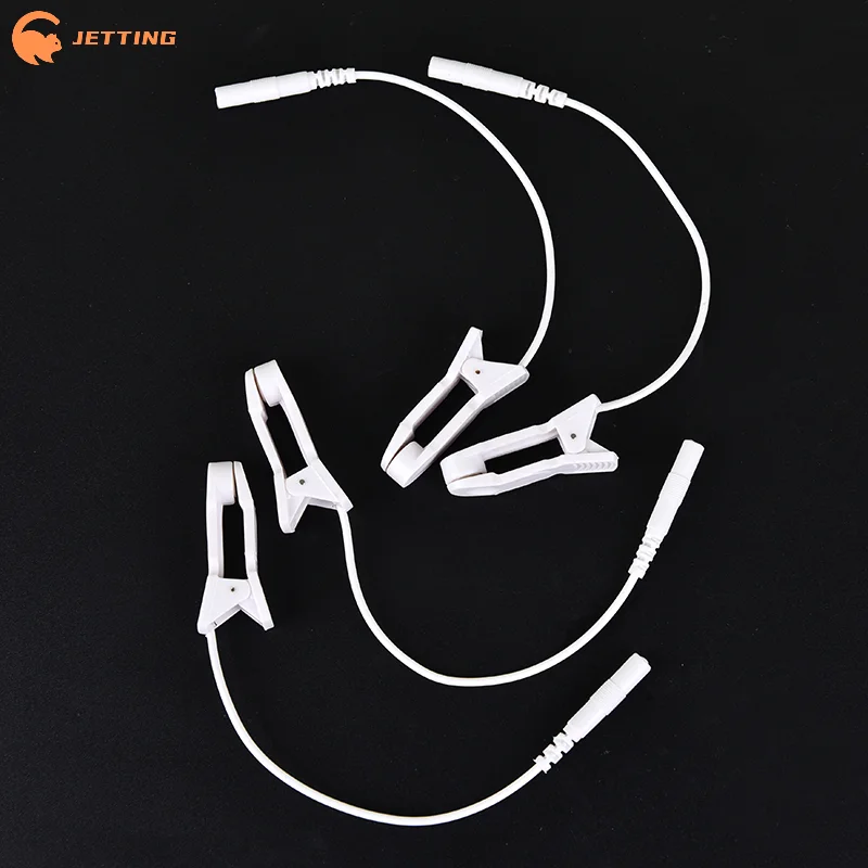 

(Новинка) 2 шт. 2,0 мм зажимы для облегчения боли в ухе, электродные провода TENS, соединительные кабели