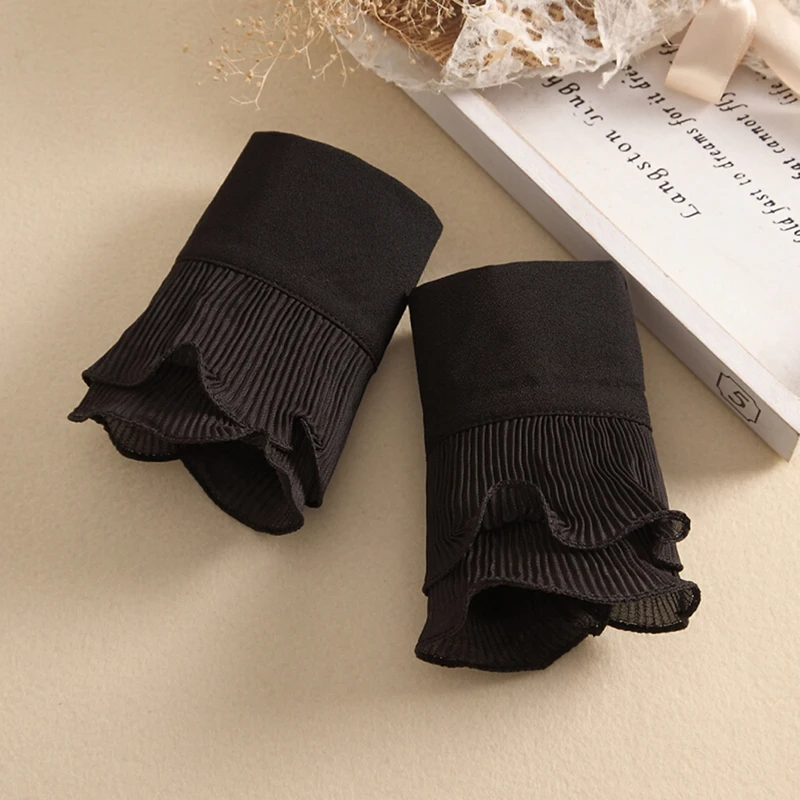 1Pair Elegant Women Decorative Sleeve Lace Wrist Cuffs Arm Warmer Sleeve Cuff