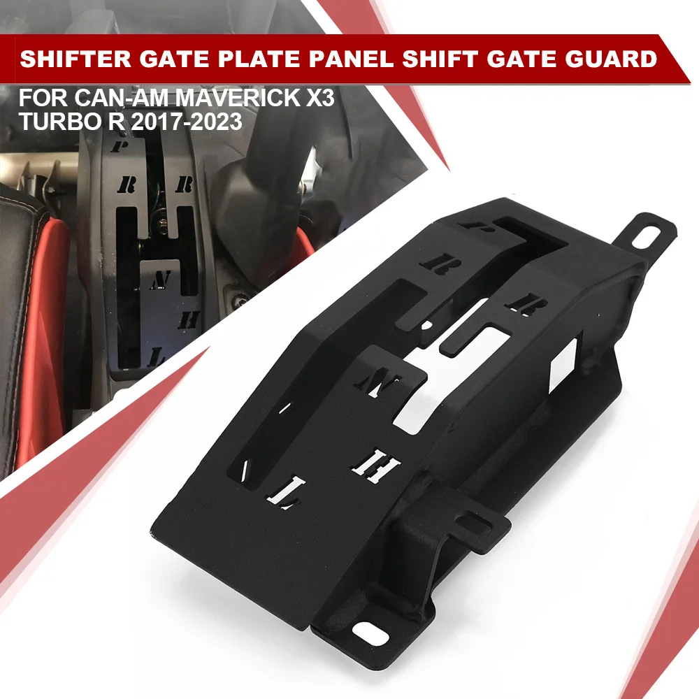 

Stainless Steel Spray Black Gear Shift Gate For Can-Am Maverick X3 Turbo R 2017-2018-2019-2020-2021-2023 Motorcycle Accessories