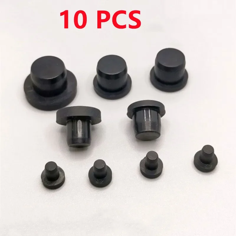 Solid Rubber Hole Caps 3mm-14mm T Type Silicone Seal Hole Plugs Black High Temperature Seal Stopper Dustproof Plug