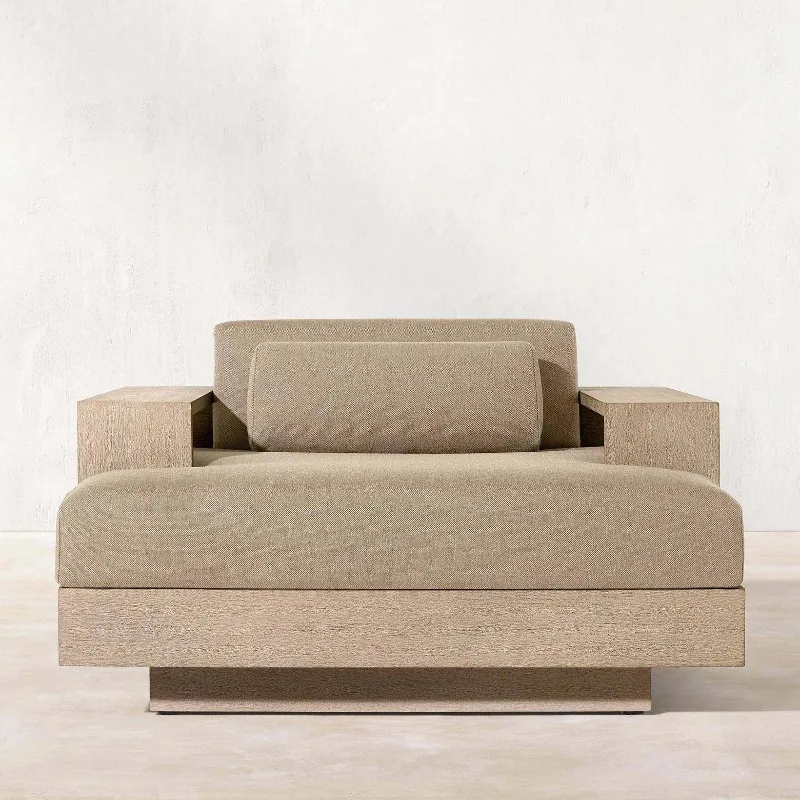 Outdoor leisure villa garden outdoor home courtyard outdoor waterproof sunscreen teak sofa coffee table