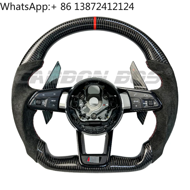 

Handcrafted Custom Carbon Fiber and Leather Steering Wheel for Audi TT R8 S4 S5 A6 A7 A8 Q3 Q5 Q7 Q8 RS6 A3 A4 B9 A5 RS3 RS4 RS5