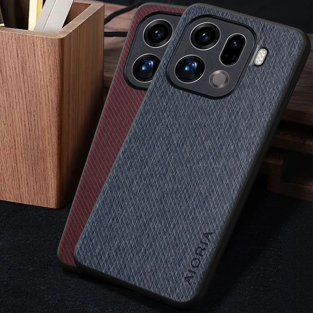 Coque de luxe en cuir à motif de tissu Vintage pour Oppo Find X9 Pro 5G, housse de téléphone, funda pour oppo find x9 pro, capa