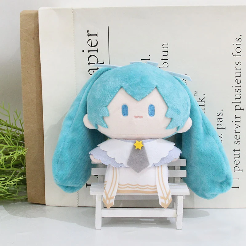 miku keychain miku doll anime kawaii girl decorate child bag pendant Portable Cartoon Toy plush doll Surrounding gift wholesale