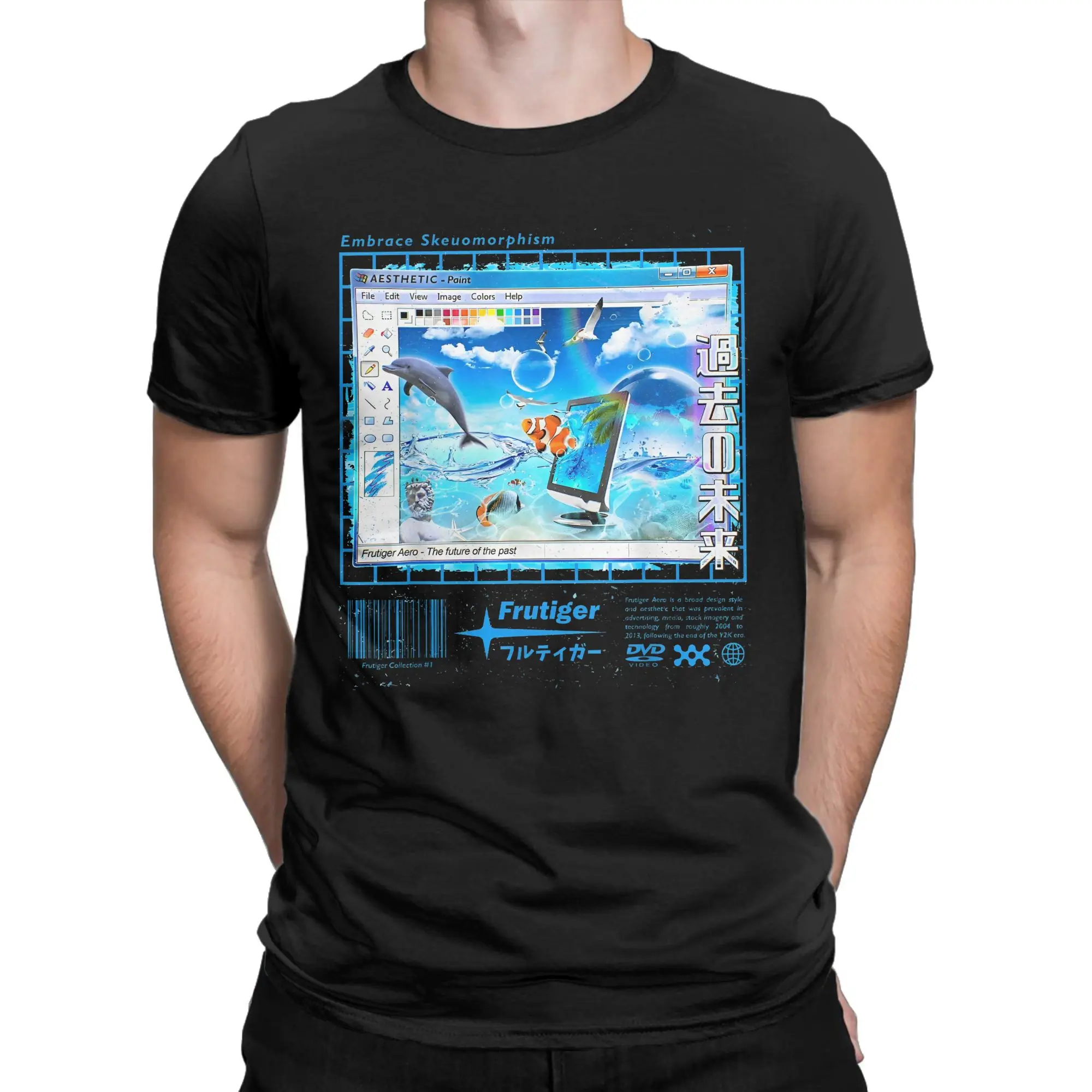 Men Frutiger Aero Fashion Collection T Shirt Frutiger Vibes Scenery Cotton Clothing Vintage Short Sleeve Tee Gift T-Shirt