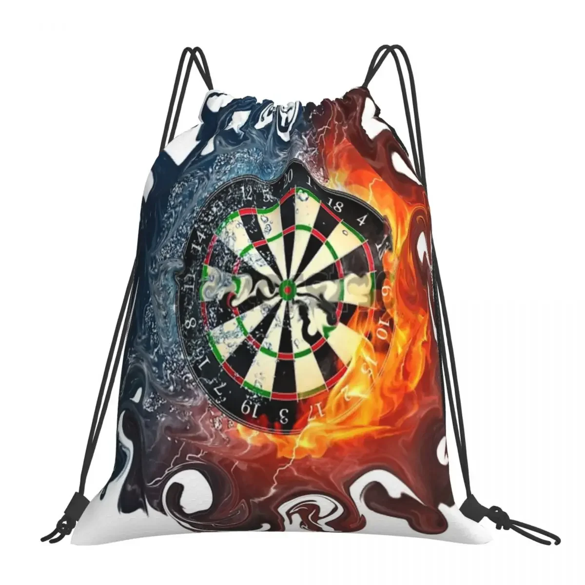 Darts Of Fire Backpacks Casual Portable Drawstring Bags Drawstring Bundle Pocket Sports Bag BookBag For Travel School