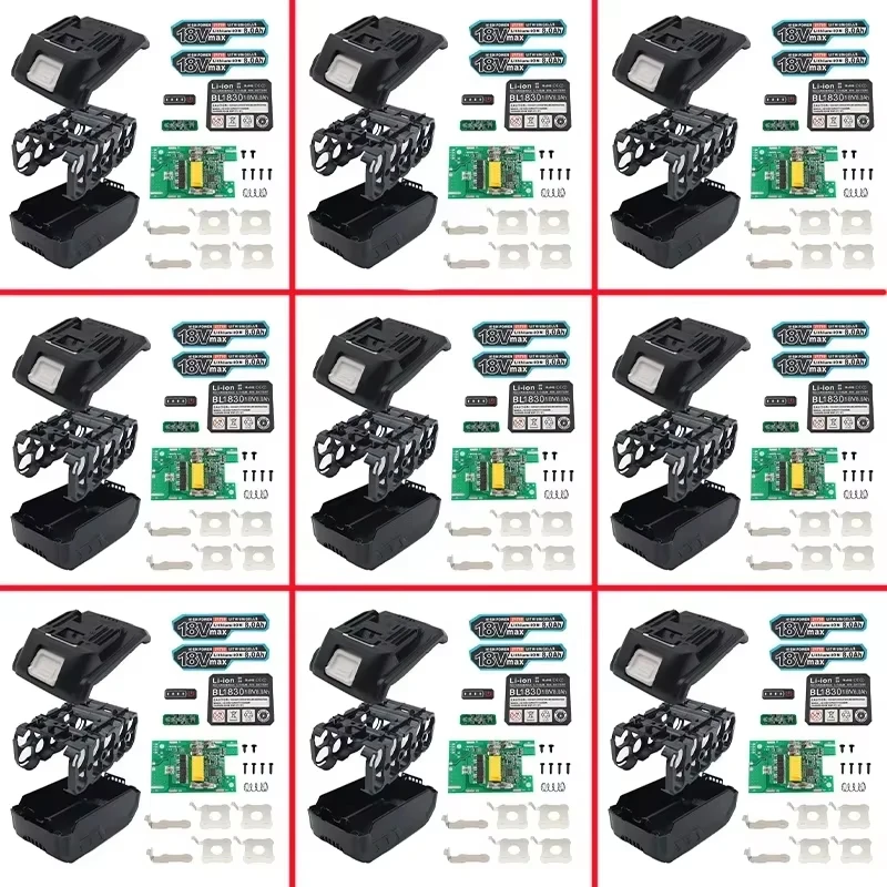 

BL1830 10X21700 Корпус литий-ионного аккумулятора PCB Защитная плата зарядки Корпус BL1845 Для MAKITA 18 В 6,0 Ач 8,0 Ач Корпуса