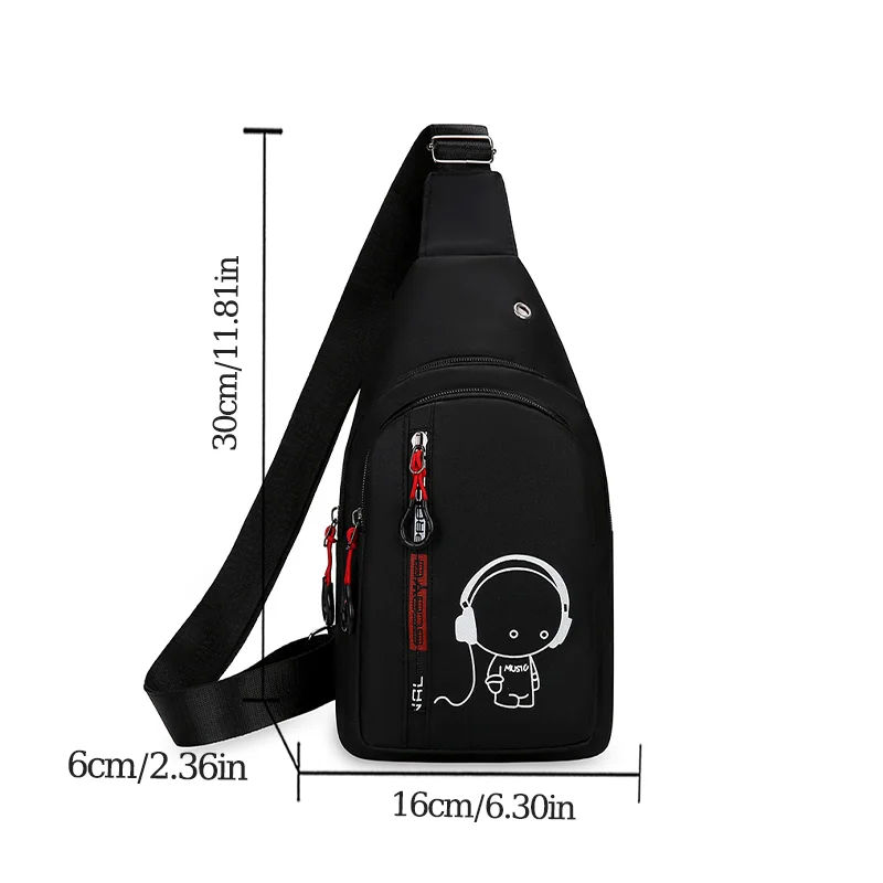 Men\'s Chest Bag Casual Fashion Shoulder Bag Male Hand Crossbody Korean Cycling Backpack