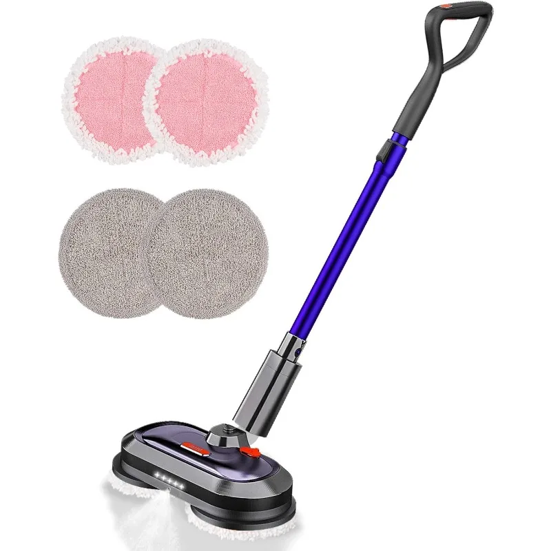 Electric Mop, Cordless Electric Mop with 300ml Water Tank, Spin Mop with LED Headlight and Sprayer