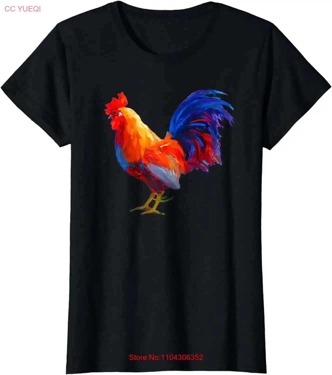 Rooster Country Decor Chicken Gallo Gifts Rooster T-Shirt long or short sleeves