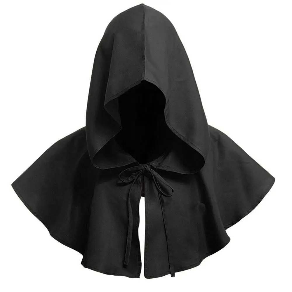 

Cool Costume Cosplay Props Halloween Costumes Devil Carnival Witch Unisex Short Cloak Hooded Cloak Party Coat Hooded Cape