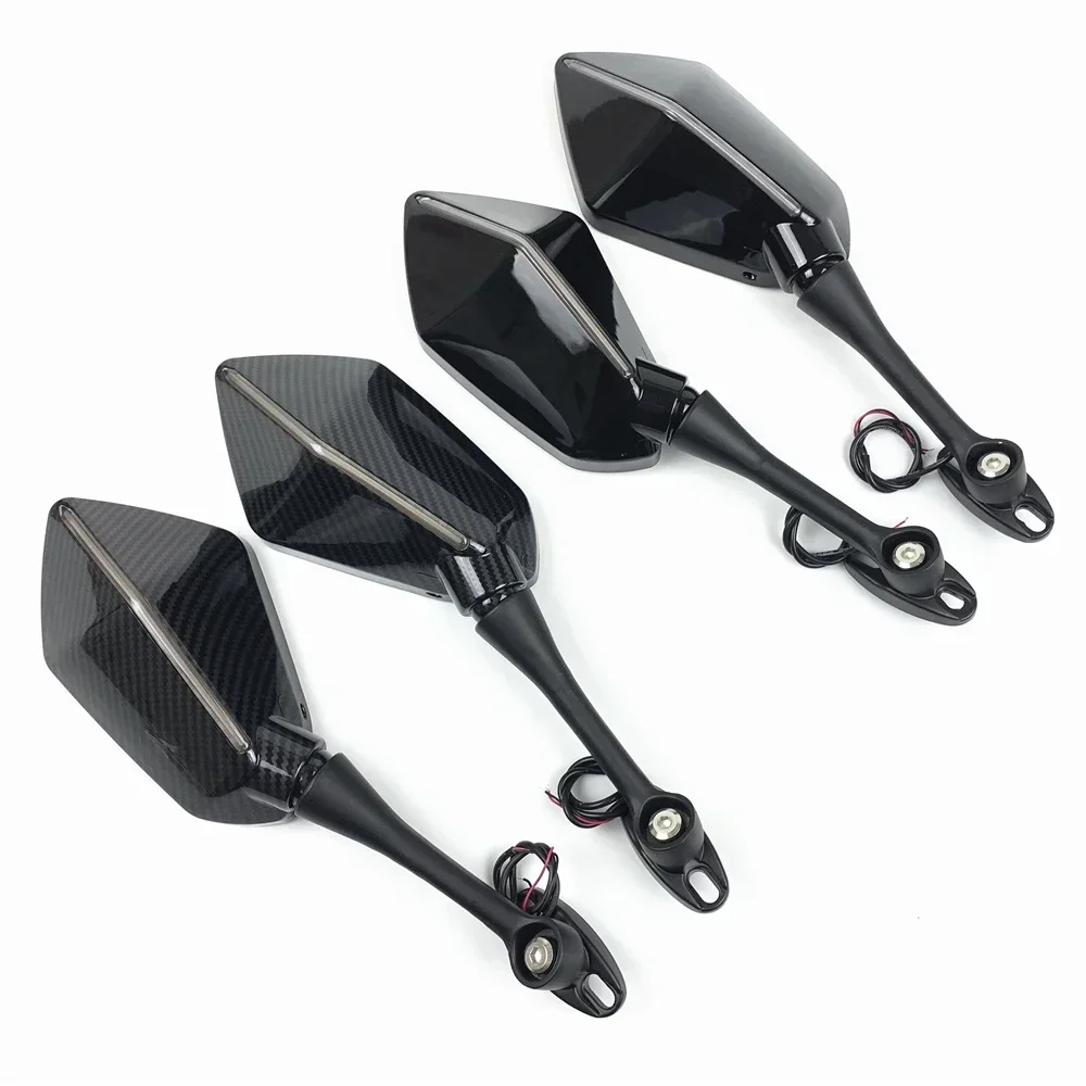 

For Honda CBR650R F CBR1000RR CBR600RR CBR 250R 300R 400RR 500R Motorcycle Mirror LED Turn Signal Rotating Rearview Mirror