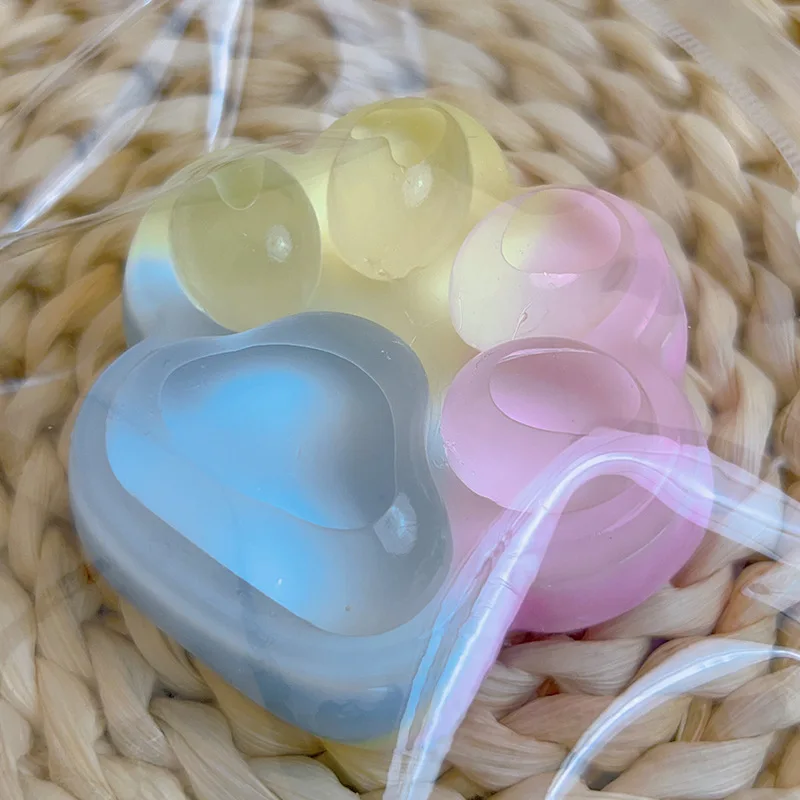 Kawaii Mini Zampa di Gatto Silicone Rimbalzo Lento Spremere Giocattoli Carino Artiglio di Gatto Appiccicoso Fango Sensazione Pizzico Giocattoli Sensoriali Per I Bambini Adulti Regalo