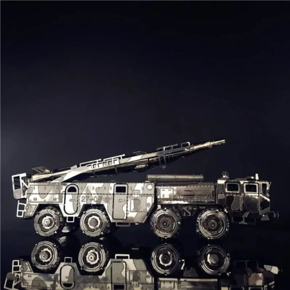 Dongfeng 11 Ballistic Missile Vehicle Assemble Your Own 3D Metal Puzzle-DIY High Difficulty Hand-assembled Model Desk Decoration