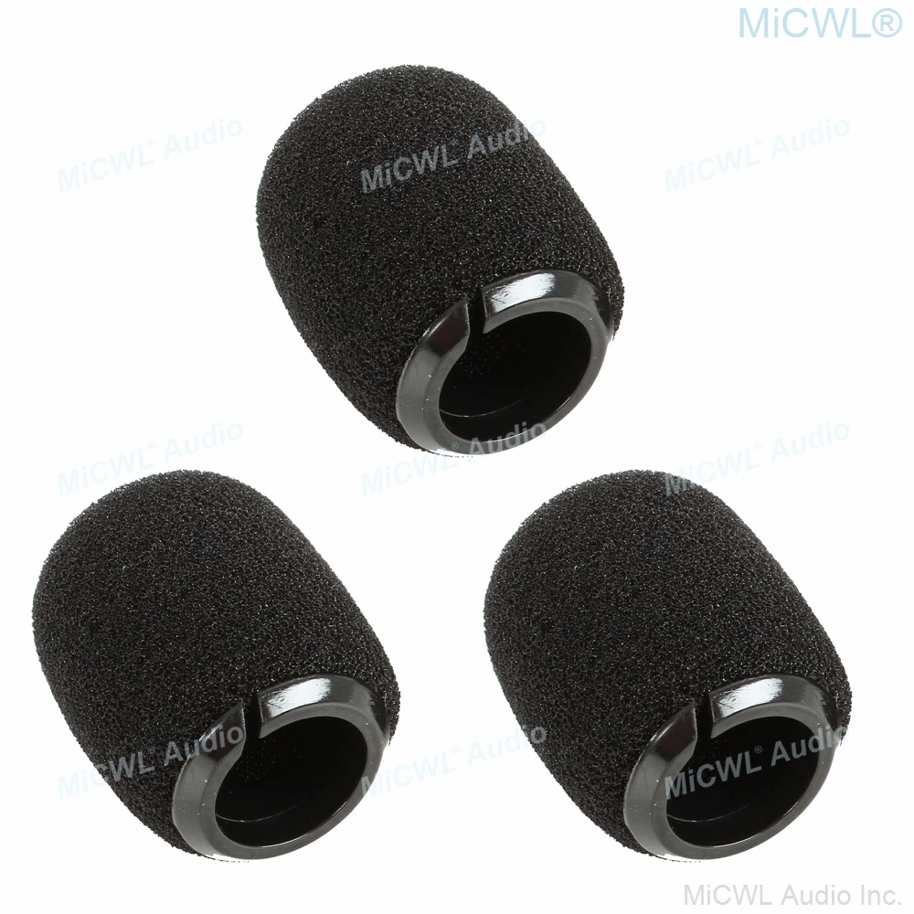 3Pcs/Lot Plastic Snap Foam Cover Windscreen Sponge For Shure Beta98H/C MX412 418 Instrument Gooseneck Microphone