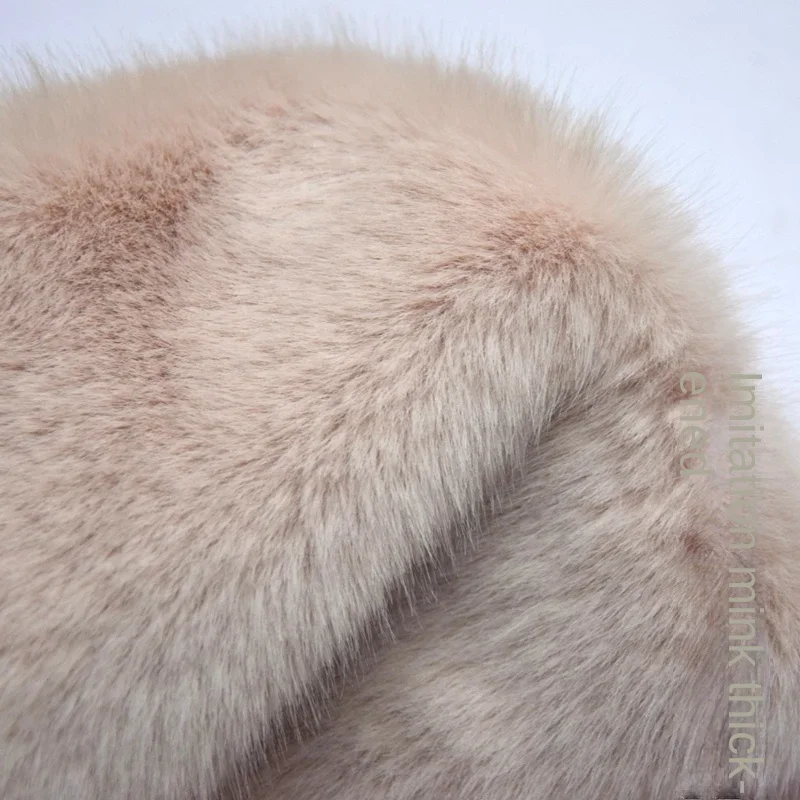 Artificial Plush Fabric Thickened Imitation Mink Fur Rabbit Hair Clothing Coat Counter Cloth Diy Sewing By The Meter Wholesale