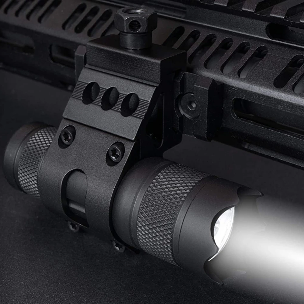 Dudukan Teropong Senter Lepas Cepat 25.4mm Offset Rel Picatinny 20mm Sudut Pandang 45 Derajat untuk Senapan Berburu Aksesoris Airsoft