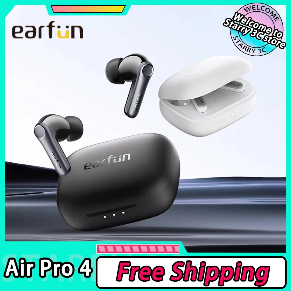 

EarFun Air Pro 4 Wireless Earphone Active Noise Reduction HI-FI Bluetooth5.4 Earphones E-sports IPX5 Waterproof Gamer Accessory