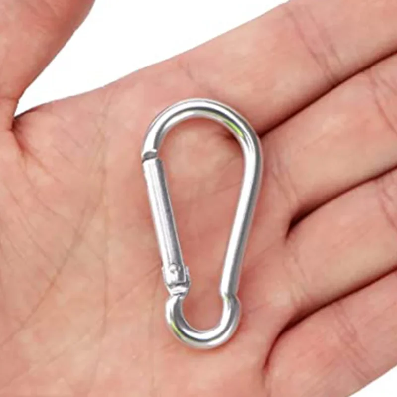 5/10pcs Mini Alloy Carabiner Snap Hook Spring Carabiner Clip Keychain Outdoor Camping Climbing Hiking D-ring Buckle Keychain