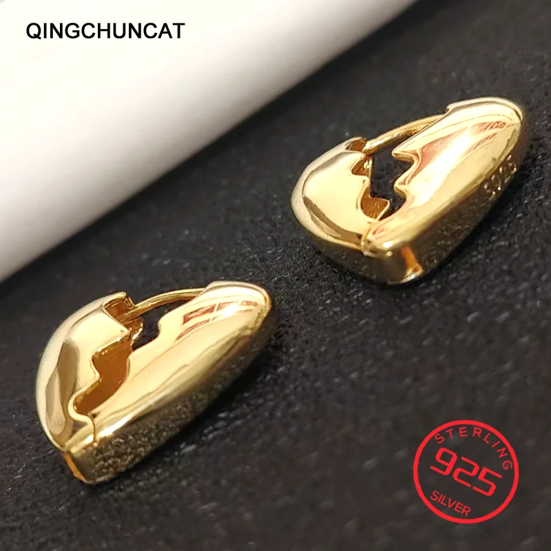 

Элитные дизайнерские ювелирные украшения: тренд 2026 года, бесплатная доставка, серьги-сердечки из стерлингового серебра 925 пробы для женщин