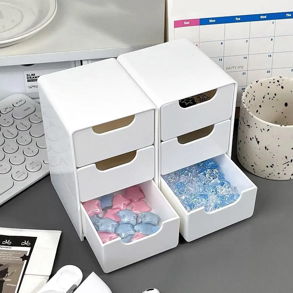 منظم مكتب أنيق من 3 طبقات مع أدراج - مثالي للوازم المكتبية وتخزين المجوهرات ومستحضرات التجميل - صندوق مقسم محمول #3