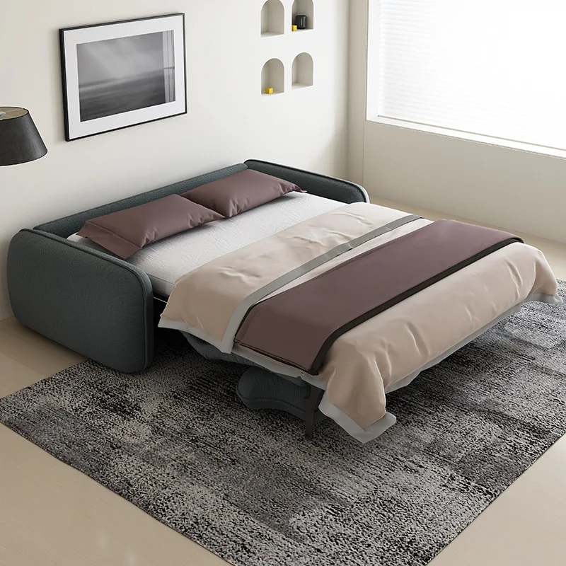 New home sofa bed multi-functional with mattress integrated dual-purpose double antique living room hotel sofa