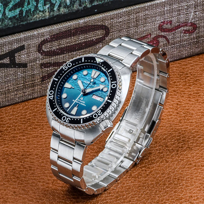 Neue Heimdallr H4 Taucheruhr NH36 automatische mechanische Saphirglas C3 super leuchtende 200 m wasserdichte 316L Stahl 45 mm Herrenuhr