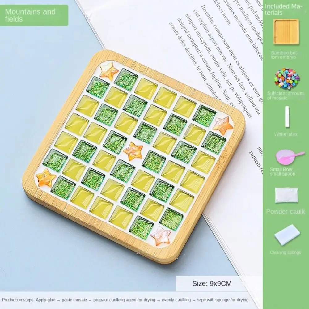 Parent-child Activity Mosaic Cup Mat Material Pack DIY Self-made Diy Mosaic Cup Mat Coasters Material Intellectual Development