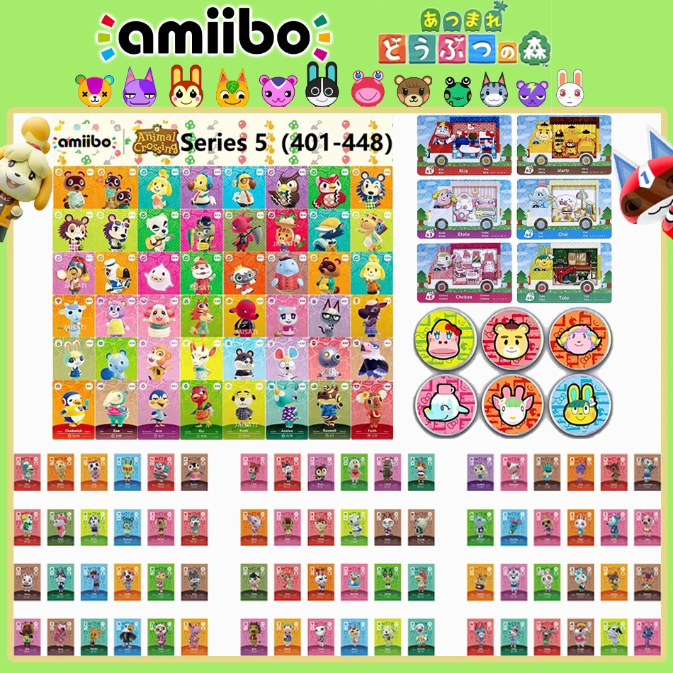 Animal Crossing: New Horizons Amiibo Card Cute Roles NS Switch 3DS Game Set fun Collect Mini NFC Cards Various Amiibo Card