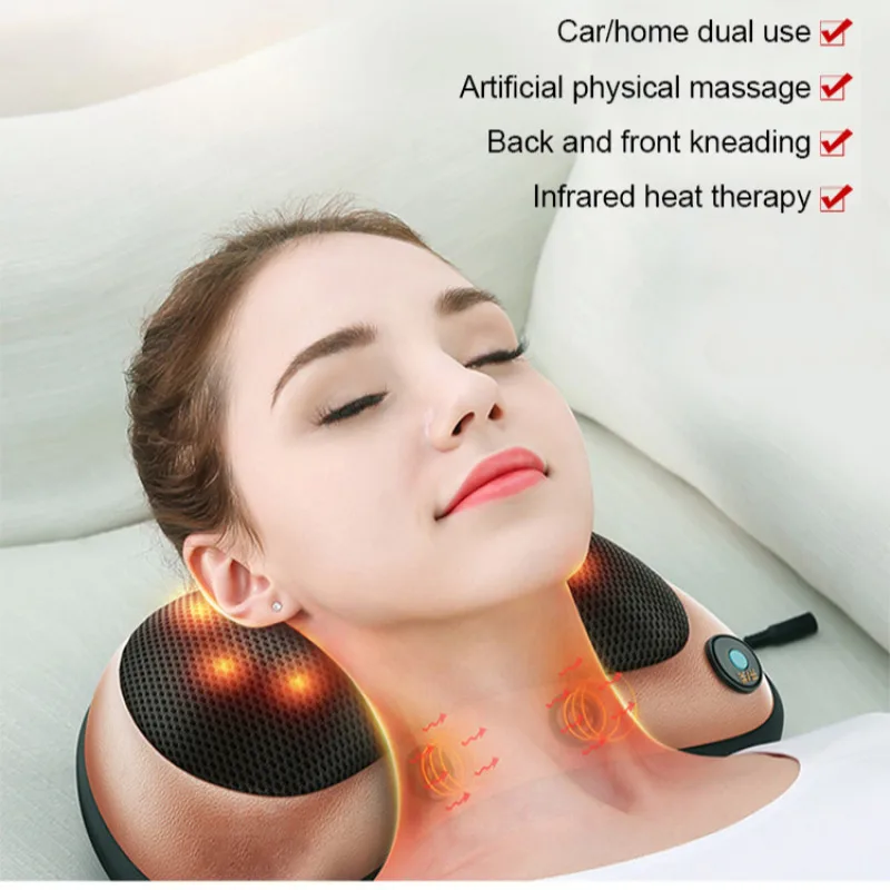 electric massage pillowMassage Pillow Shiatsu 3 speed Head Relax  Shoul Back Neck waist body multifunctional Massage pillow