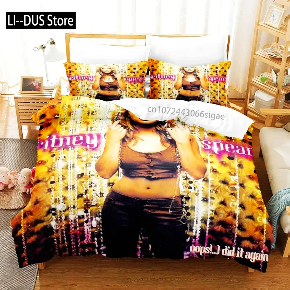 

2025 Britney Single Twin Full Queen King Size Покрывало 3D Комплект постельного белья для мальчиков Спальня Пододеяльник Комплект пододеяльников Подушка