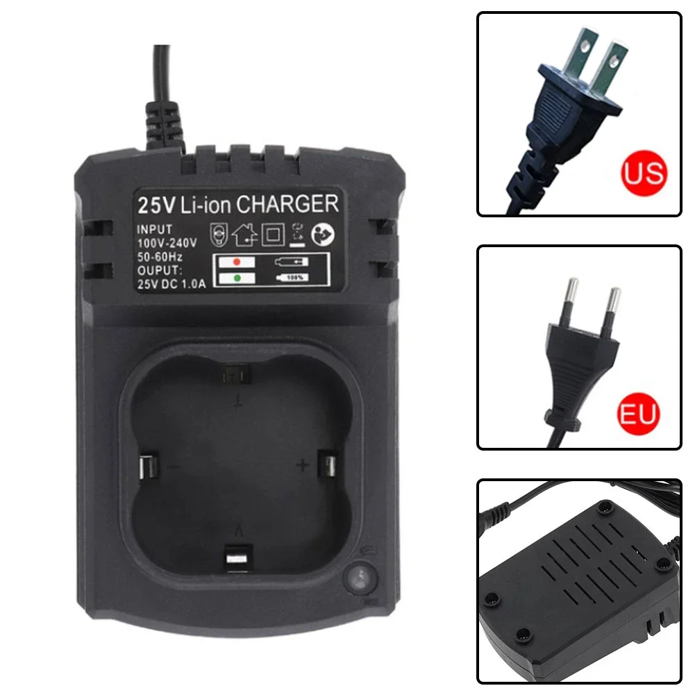 

Electrical Drill Charger DC 25V 1000mA Li-Ion Battery Power Adapter Power Tool Accessories US/EU Plug