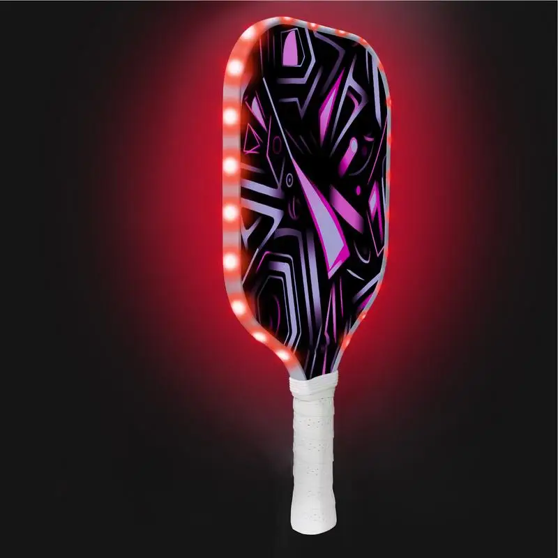 

Pickleball Paddle For Men Women LED Light Up Rechargeable Fiberglass High Quality Pickleball Racquet Cricket Ball Outdoor Sports