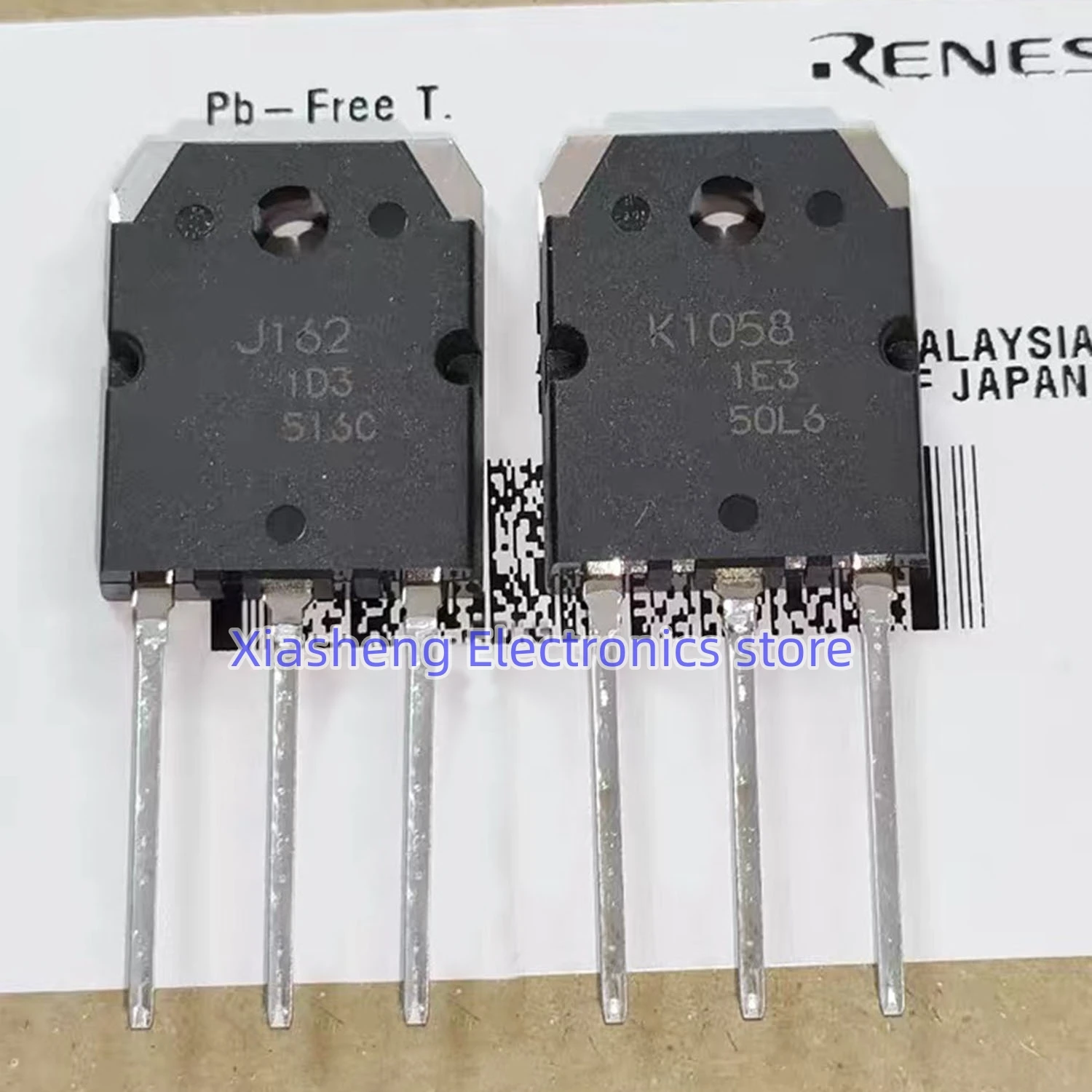 

New Original 1Pair 2SK1058 K1058 + 2SJ162 J162 TO-3P Audio Amplifer Transistor In Stock Good Quality