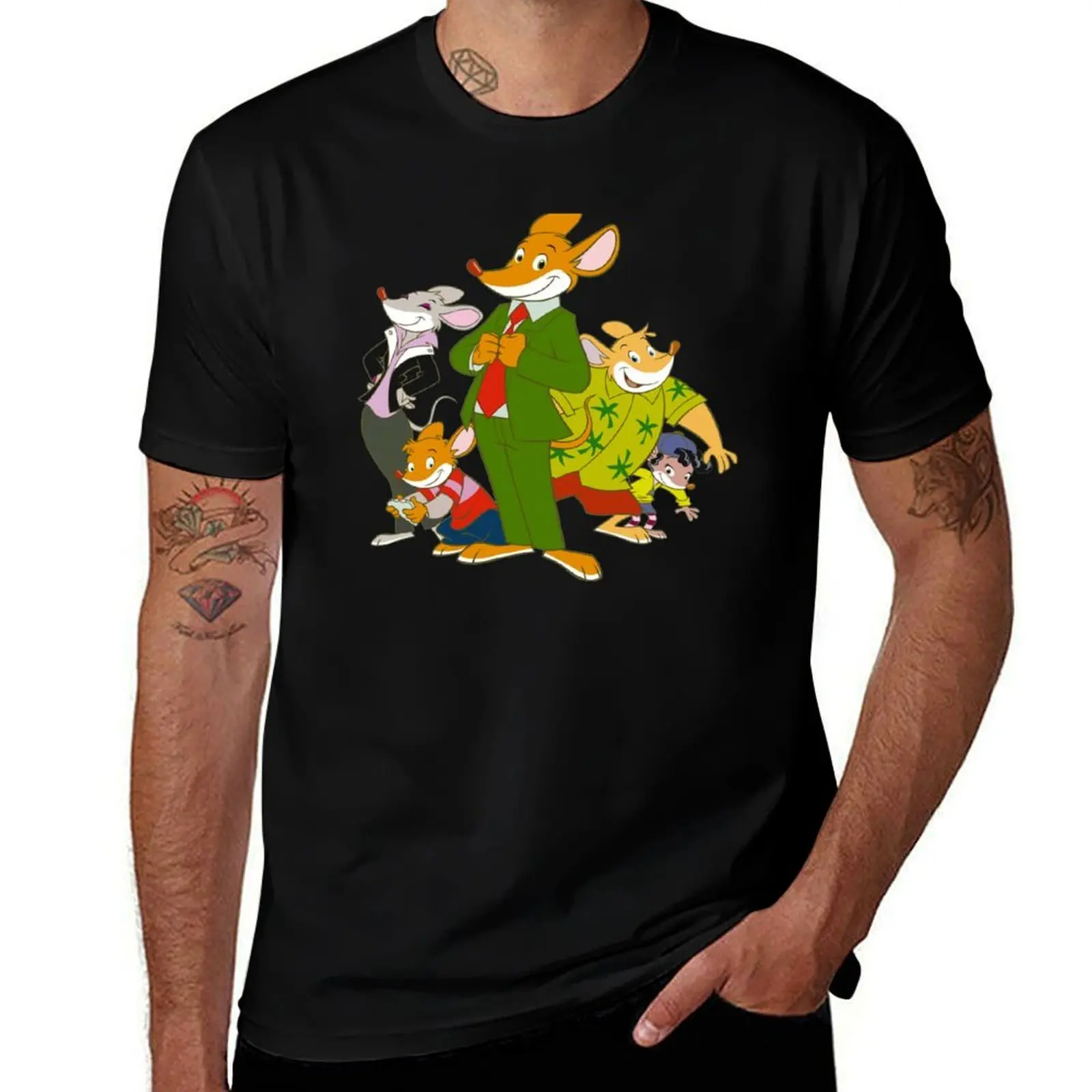 

Geronimo Stilton Family T-Shirt Big Size Loose Fit Tee Shirt