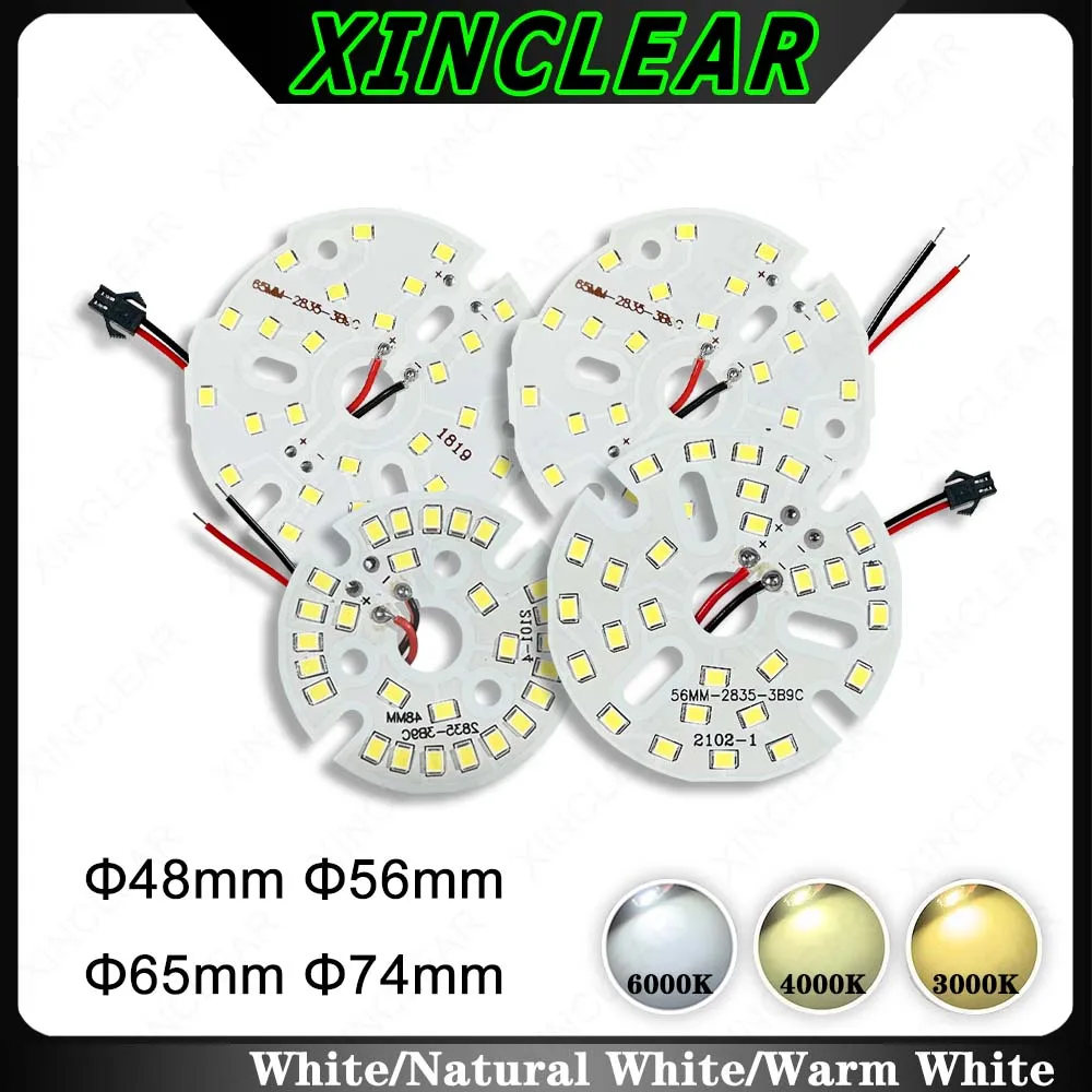 10PCS High Power LED SMD 2835 Light Board Warm Natural White 9W 27-29V 48mm 65mm PCB Lamp Bead Plate For DIY Spotlight Downlight