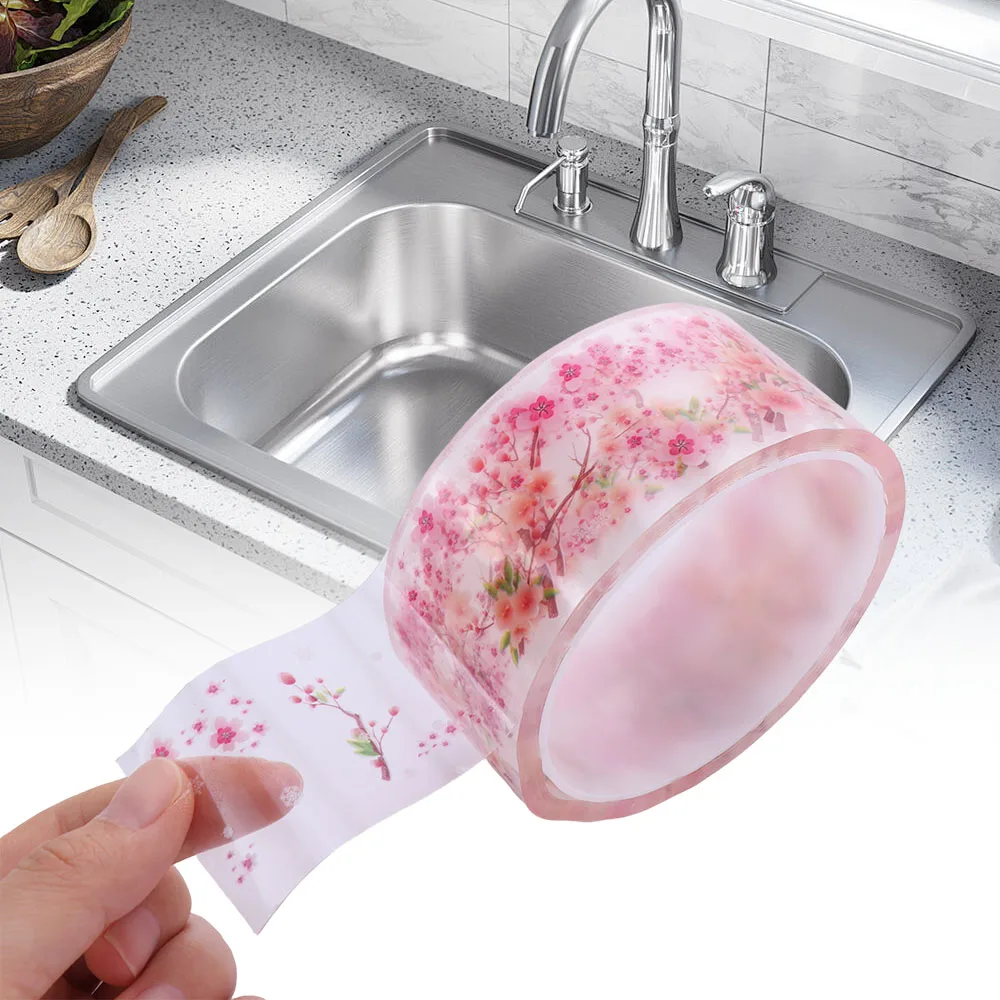 

Self Adhesive Kitchen Sink Waterproof Sticker Waterproof Transparent Printing Sealing Strip Tape Thickened Mildew Strong
