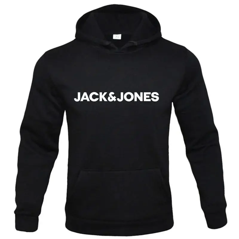 Jack and Jones trendy fashion casual sportswear comfortable printed loose top pullover men\'s hooded sweatshirt street wear