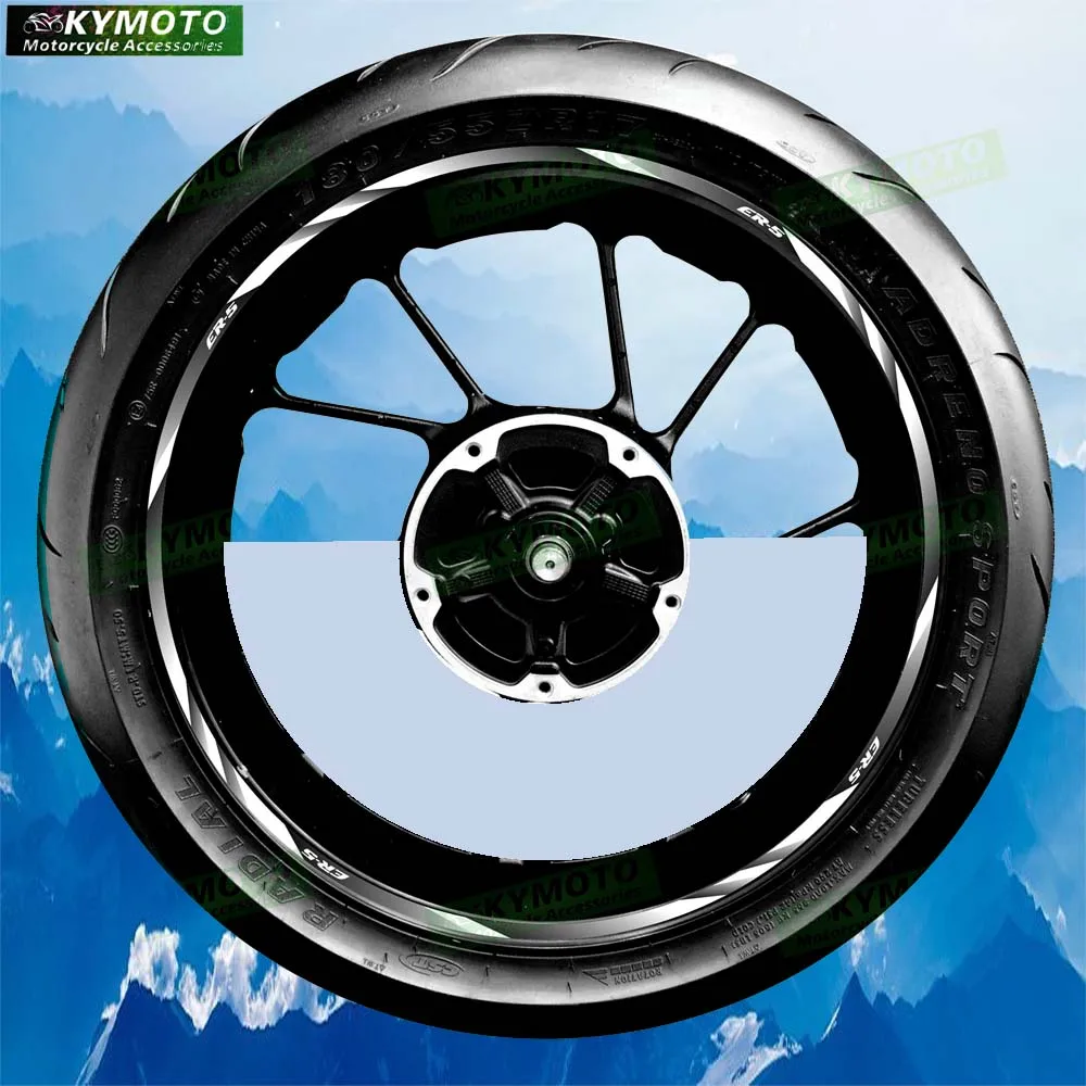 

Аксессуары для мотоциклов ER-5 ER5, 17-дюймовые наклейки на колеса, обтекатели, модифицированные светоотражающие наклейки, украшения в полоску