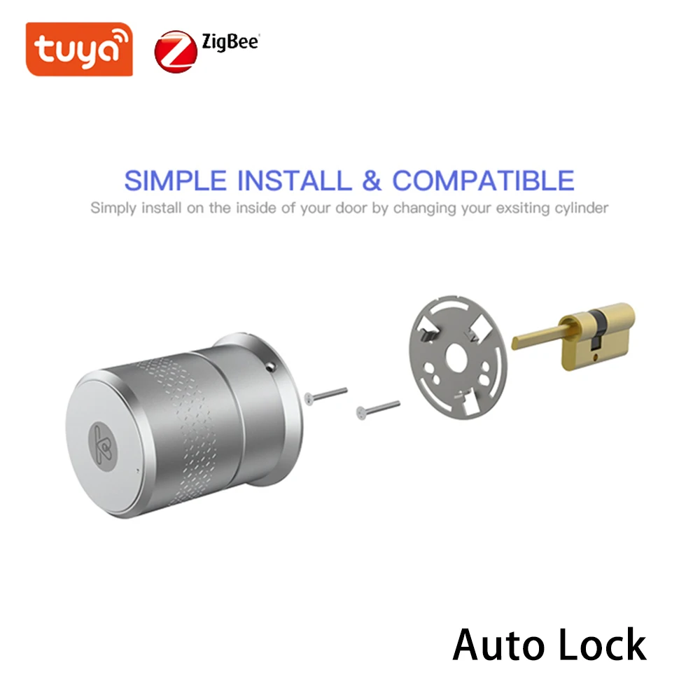 tuya zigbee bloqueio inteligente fechadura da porta do cilindro de impressao digital bluetooth wi fi para fechadura de casa inteligente fechadura da porta 01