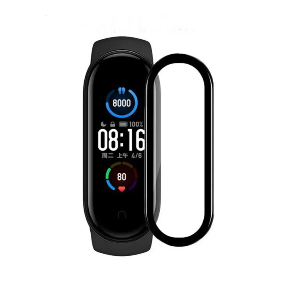 Screen Protection Film For Mi Band 8 Strap Full Screen 3D Water Gel Film Watch Screen Cover For Mi Band 8 Bracelet
