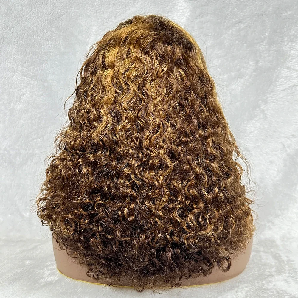 13x4 Deep Wave Lace Frontal Perücke Echthaar 99j Burgund Full Lace Front Perücken rot gefärbte HD Pixie Curly Indien Echthaar Perücken