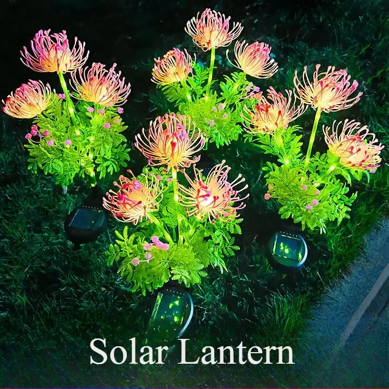 1Pcs New Solar-powered Bianhua Eternal Flower Courtyard Garden Decoration Waterproof LED Ground Lawn Ambient Light