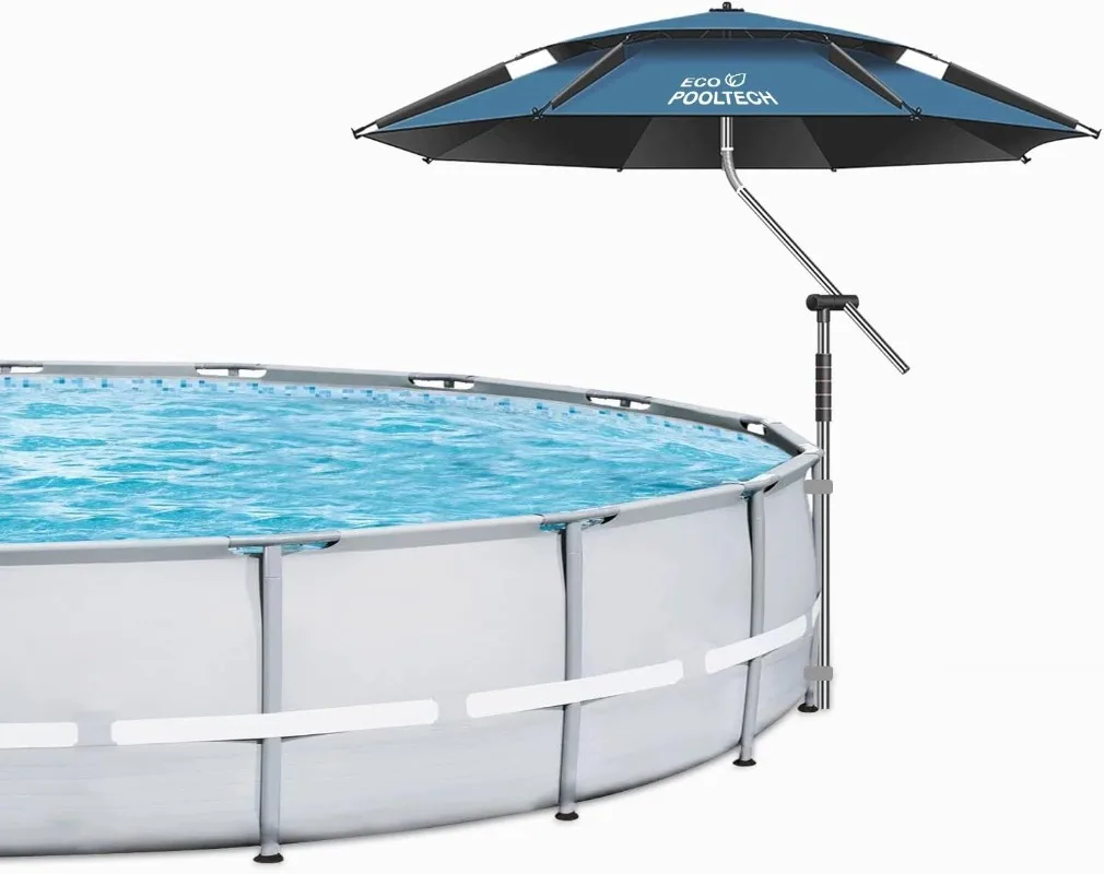 

Above Ground Pool Umbrellas, Outdoor Pool Sunshade for Oval or Rectangular Swimming Pools, Multi-functional Patio Umbrella