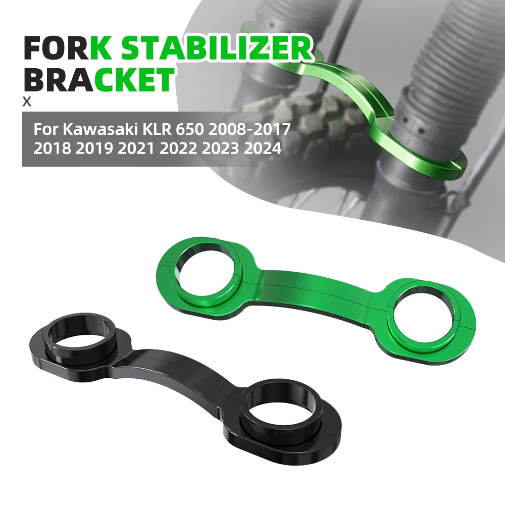 Aluminum For Kawasaki KLR 650 2008-2017 2018 2019 2021 2022 2023 2024 Motorcycle Front Fork Brace Fork Stabilizer Bracket KLR650