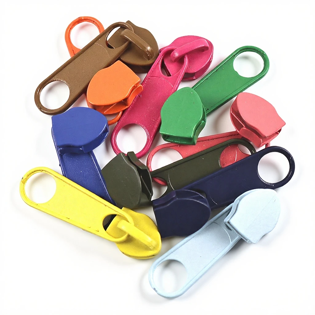 

Meetee 10/30/50Pcs 3# 5# Nylon Zipper Slider Bags Clothes Decor Zipper Puller Colored Zip Head DIY Apparel Sewing Acessories