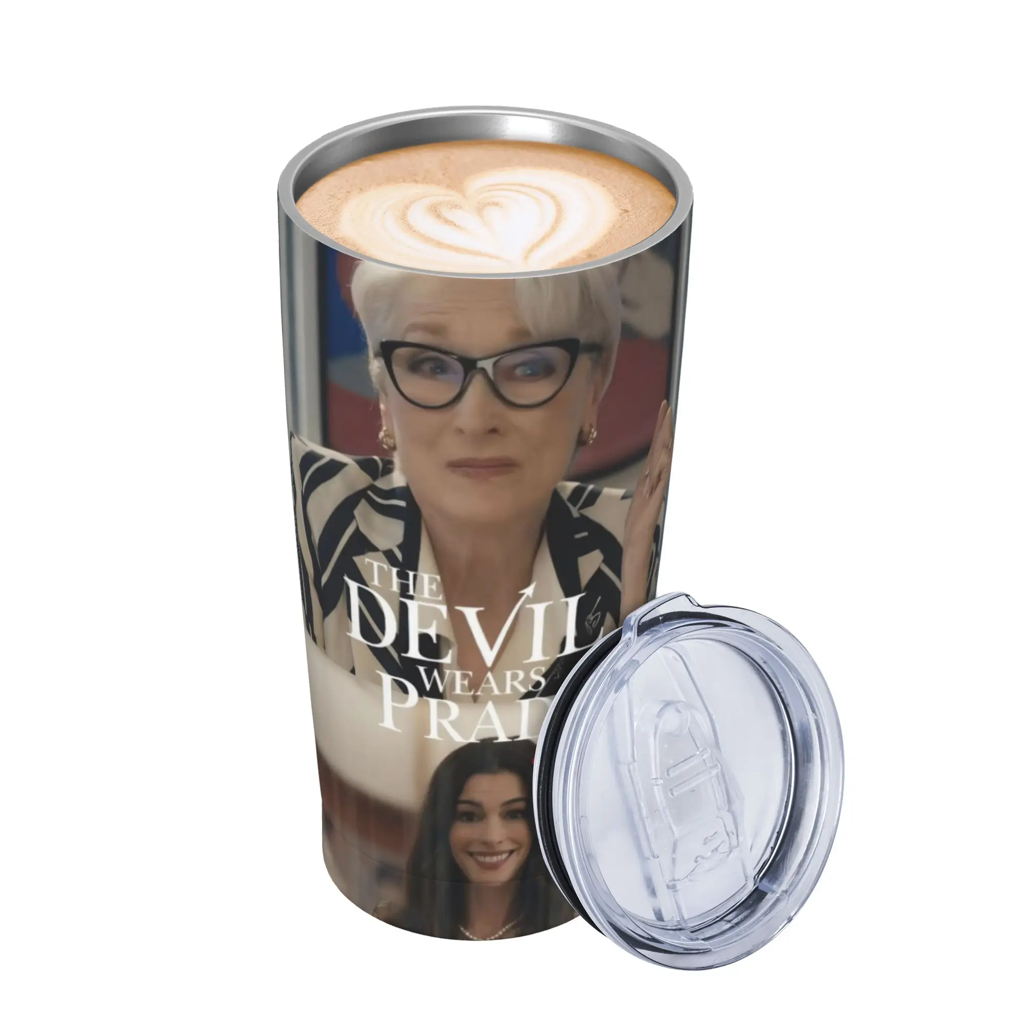 The Devil Wears Pradas 2 Moive Insulated Tumbler with Straws Lid  Vacuum Thermal Mug Office Home Car Bottle Cups 20oz