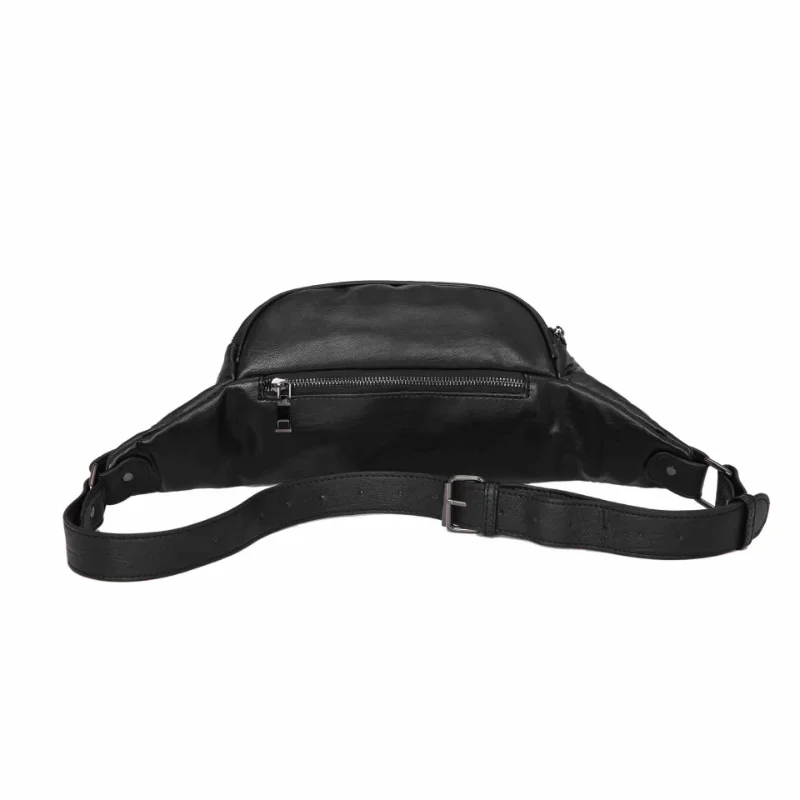 Fashion Badge Chest Bag Men Women Shoulder Bag Korean Style Waist Bag Hobos Mens Crossbody Sling Bags PU Leather Men Chest Bag