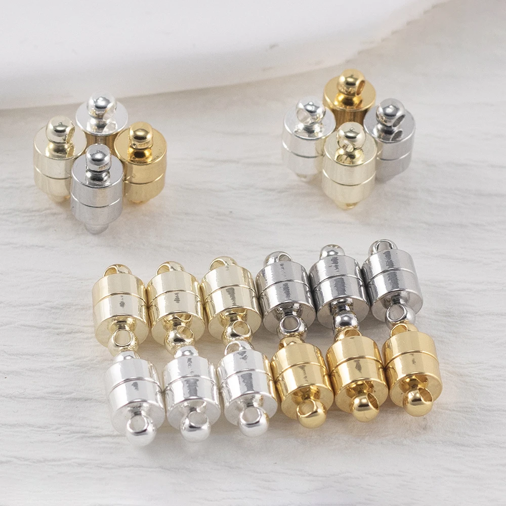 Brass Magnetic Clasp Converter For Necklace Bracelet Strong Tube Shaped Diy Jewelry Accessories Findings new mt20ml battery adapter converter for makita 18v li ion battery for milwaukee 18v cordless power tools accessories